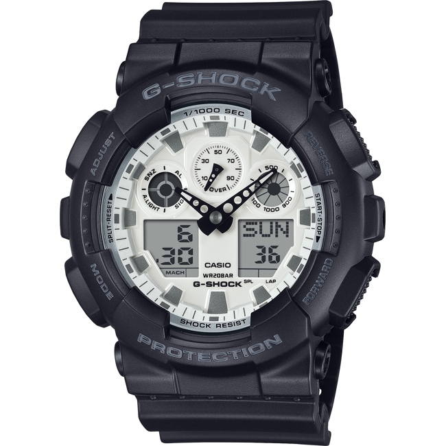 Casio G-Shock Classic Black / White - GA-100WD-1AER