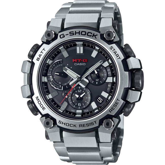 Casio G-Shock Premium MT-G Bluetooth Solar Silbrig - MTG-B3000D-1AER