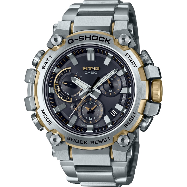 Casio G-Shock Premium MT-G Bluetooth Solar Silbrig / Goldig - MTG-B3000D-1A9ER