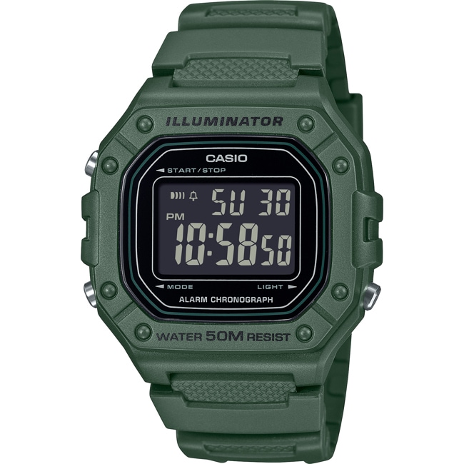 Casio Timeless Collection Men Green - W-218H-3BVEF