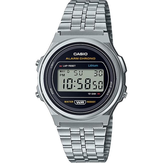 Casio Vintage Round Argenté - A171WE-1AEF