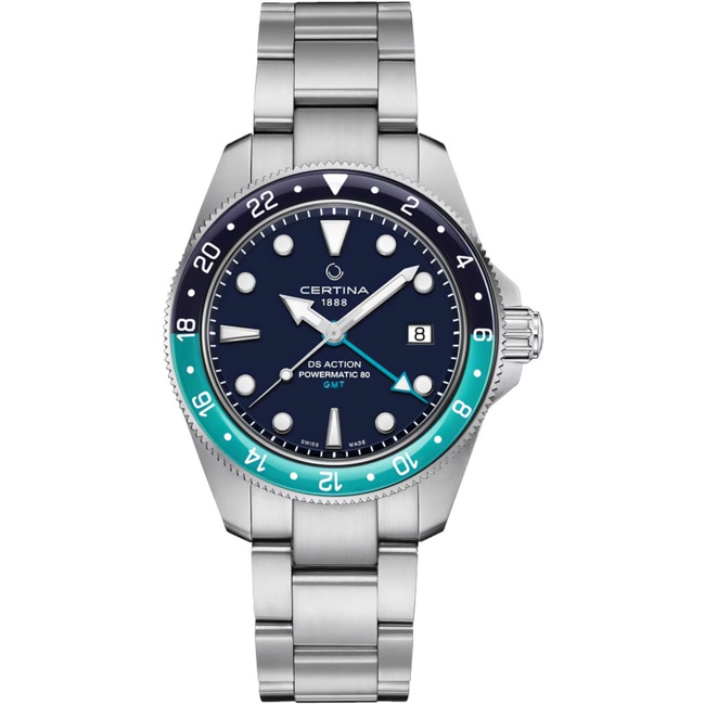 Certina DS Action GMT Powermatic 80 Blue / Turquoise - C032.929.11.041.01