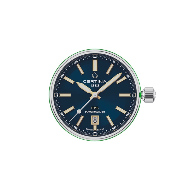 Certina DS+ Powermatic 80 Blue watch head - C041.407.19.041.91