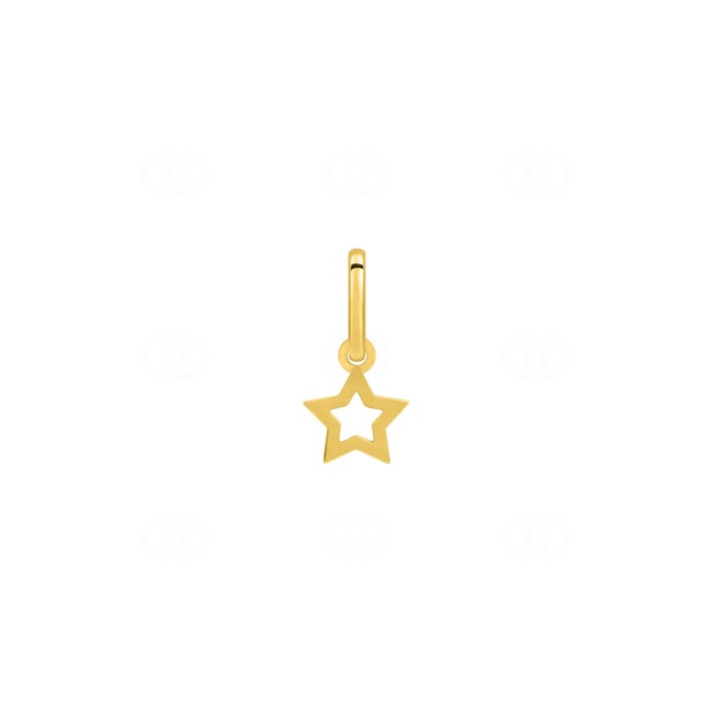Pendant 750/18 K Yellow Gold Star - P142