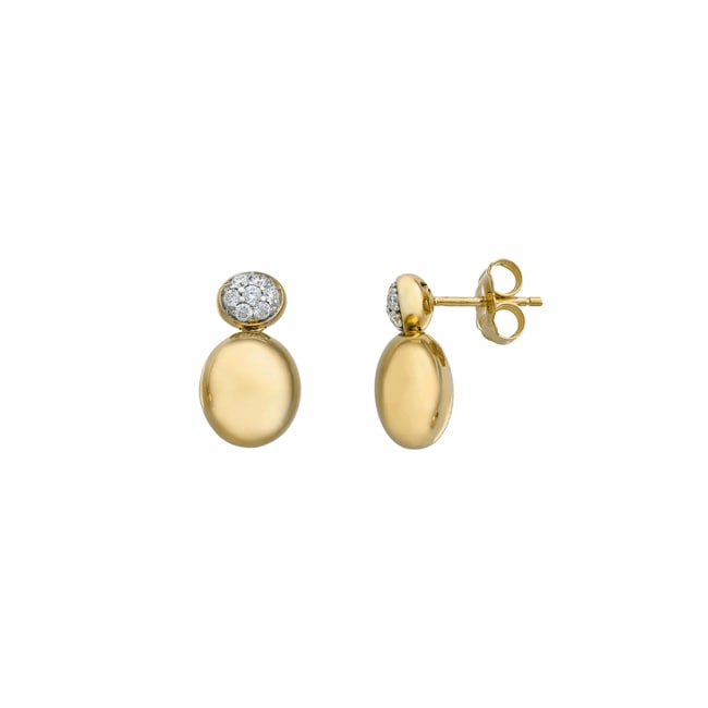 Chimento Armillas Acqua Clous d'oreilles pendantes or jaune 750 avec diamants 0.23 ct G/vs - 1O04880BB1000