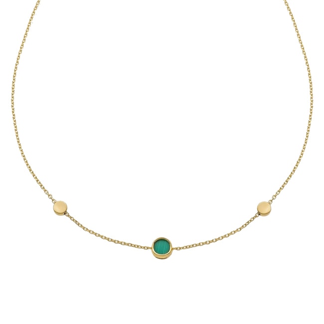 Chimento Armillas Glow Collier or jaune 750 avec malachite - 1G10330ML1450