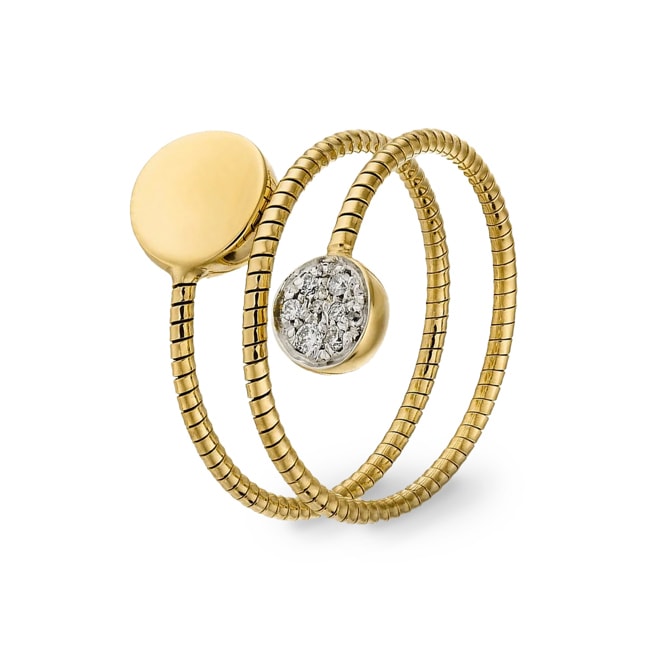 Chimento Armillas Glow Bague or jaune 750 avec diamants 0.06 ct G/vs - 1A10280B11