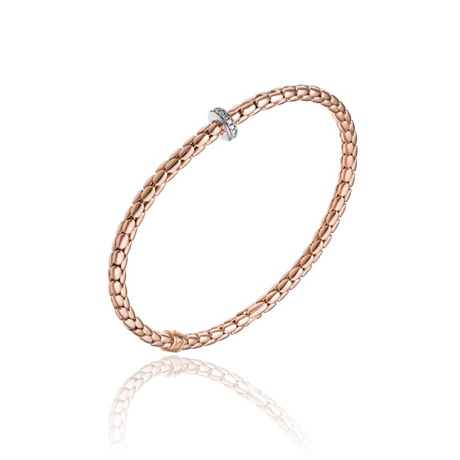 Chimento Stretch Spring Bracelet 750 Rose Gold with Diamonds 0.10 ct G/vs - 1B00953B1T