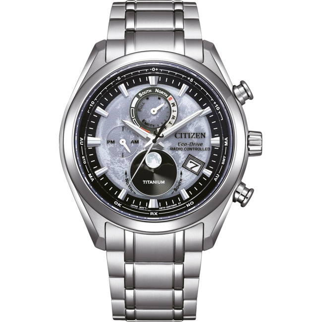 Citizen Tsuki-yomi A-T Eco-Drive Radio Controlled Moonphase - BY1010-81H