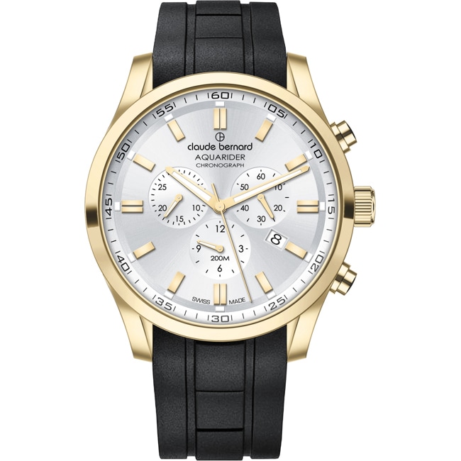Claude Bernard Aquarider Chronograph 44 Goldig / Silbrig - 10262 37JCA AID