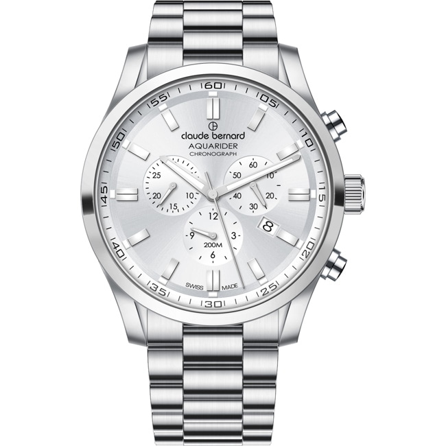 Claude Bernard Aquarider Chronographe 44 Argenté - 10262 3M AIN