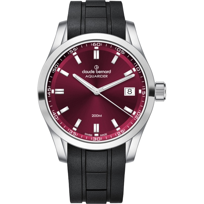 Claude Bernard Aquarider Date 36 Red / Black - 53029 3CA ROUIN