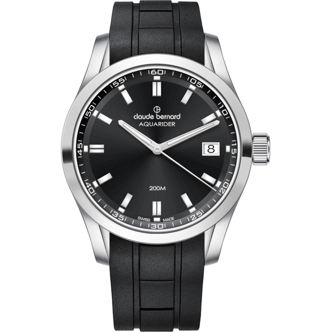 Claude Bernard Aquarider Date 36 Black - 53029 3CA NIN