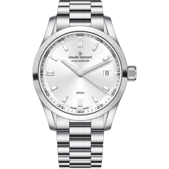 Claude Bernard Aquarider Date 36 Silver - 53029 3M AIN