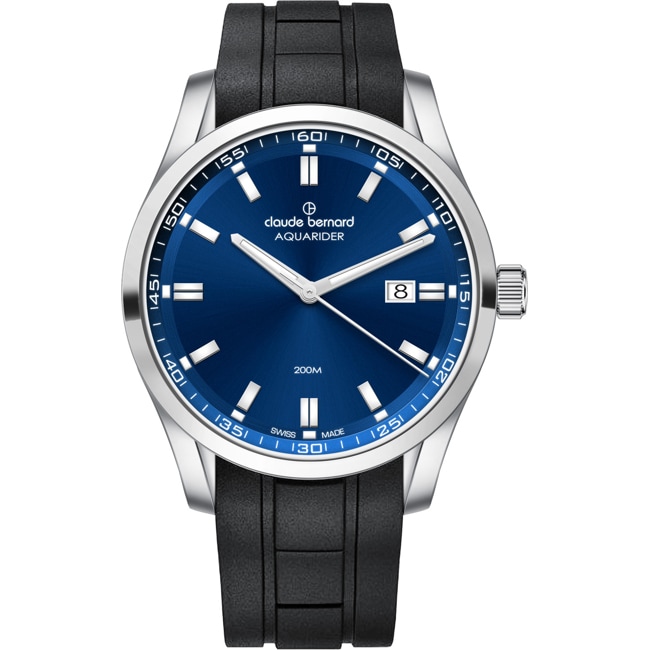 Claude Bernard Aquarider Date 42 Blue / Black - 53028 3CA BUIN