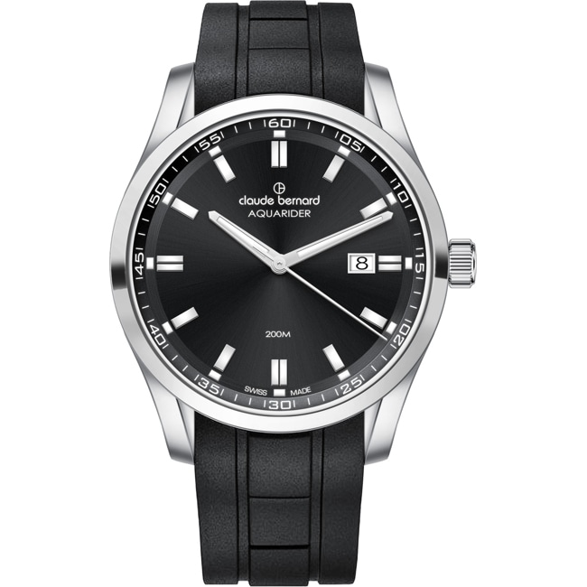 Claude Bernard Aquarider Date 42 Black - 53028 3CA NIN