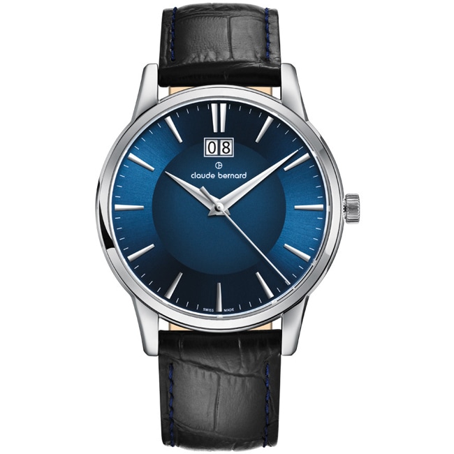 Claude Bernard Classic Big Date Blue / Black - 63003 3 BUIN