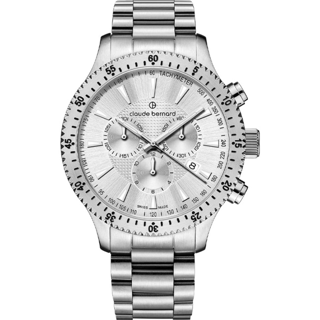 Claude Bernard Classic Chronograph Silbrig - 10256 3M AIN