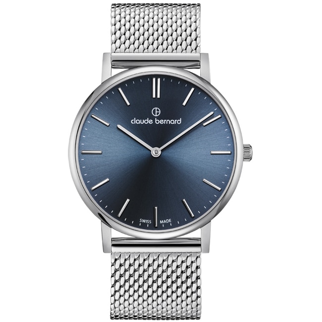 Claude Bernard Classic Slim Line Silver / Blue - 20214 3M BUIN