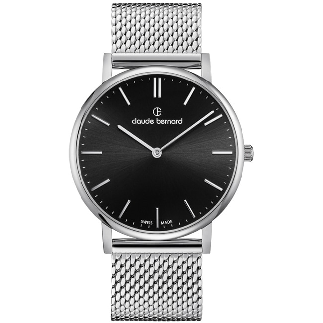 Claude Bernard Classic Slim Line Silbrig / Schwarz - 20214 3M NIN