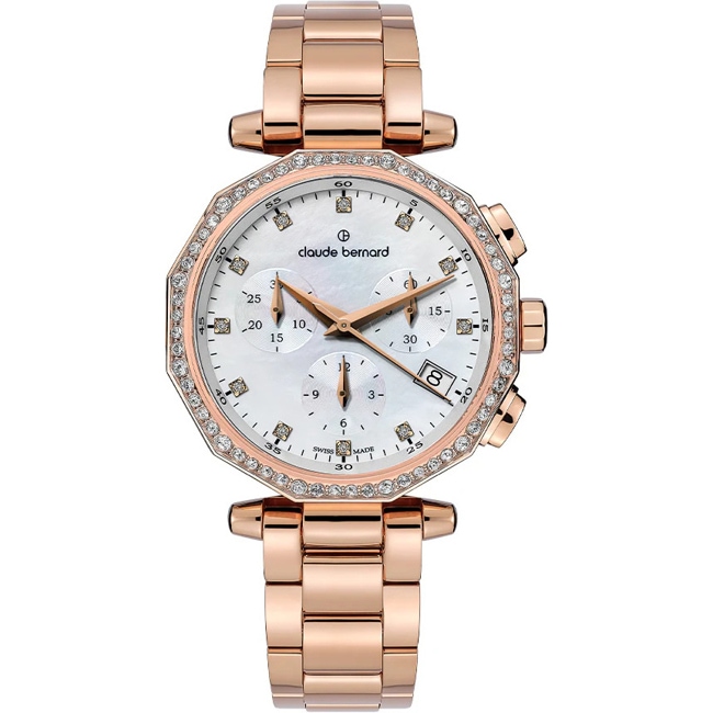 Claude Bernard Dress Code Chronograph Rose / MoP - 10260 37RM NAPR