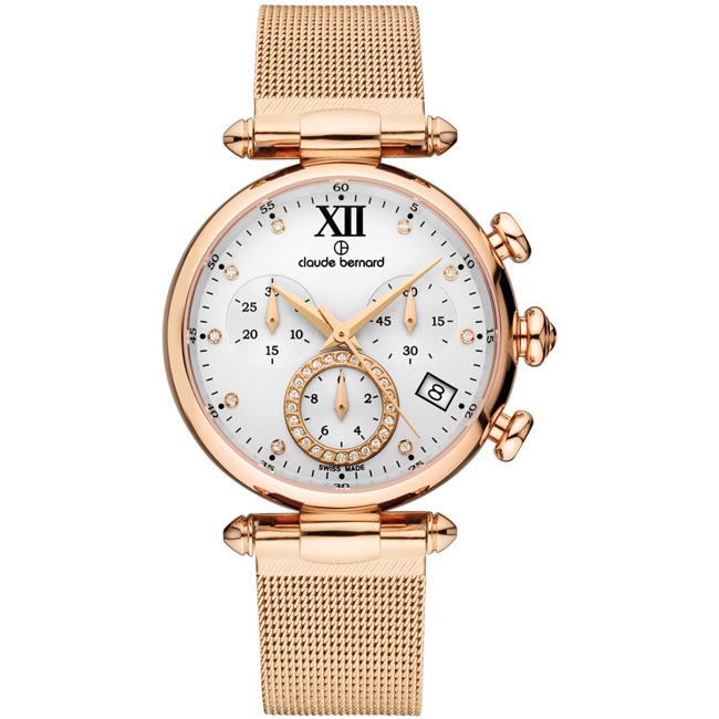 Claude Bernard Dress Code Lady Chronographe Rosé / Argenté - 10216 37R APR1