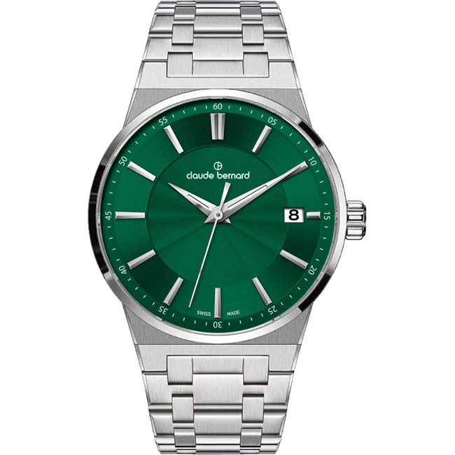 Claude Bernard Neo 1973 Date 30 Argenté / Vert - 50505 3M VIN