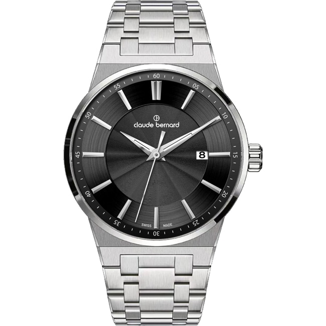 Claude Bernard Neo 1973 Date 30 Argenté / Noir - 50505 3M NIN