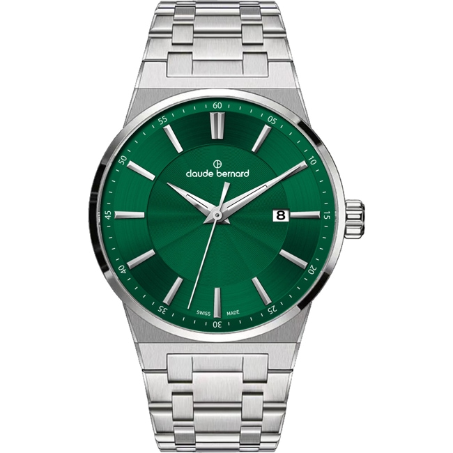 Claude Bernard Neo 1973 Date 40 Silver / Green - 53034 3M VIN