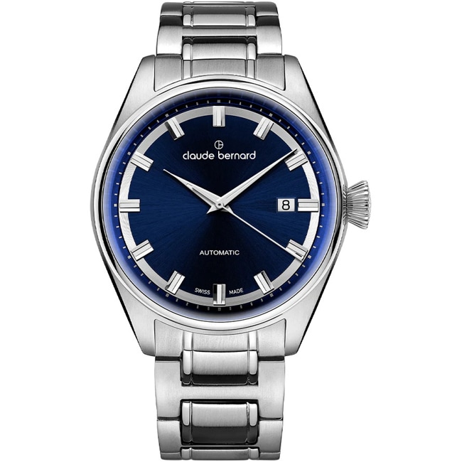 Claude Bernard Proud Heritage Automatic Date Argenté / Bleu - 80132 3M BUIN1