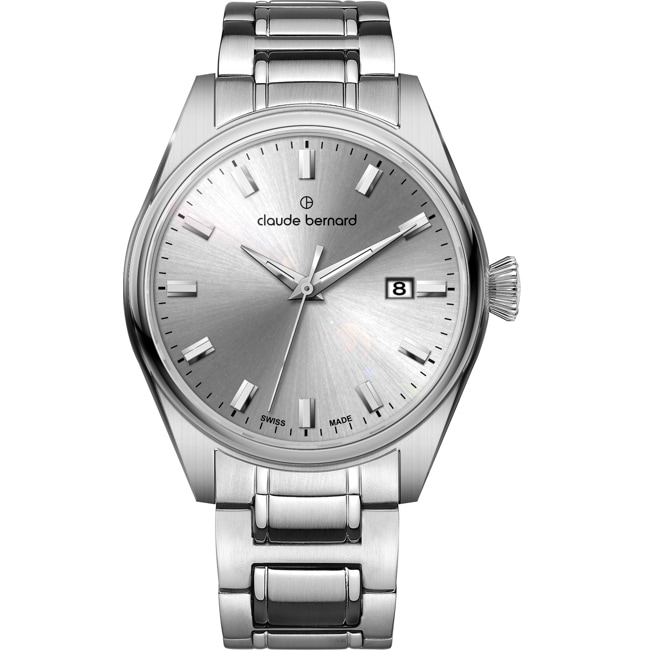 Claude Bernard Proud Heritage Date 42 Silver - 53030 3M AIN1