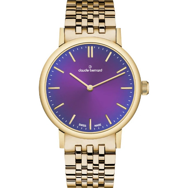 Claude Bernard Slim Line 32 Goldig / Violett - 20233 37JM BDVID