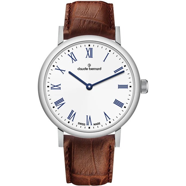 Claude Bernard Slim Line 32 White / Brown - 20231 3 BRBU
