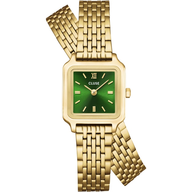 Cluse Gracieuse Mini Watch Double Steel Vert / Gold - CW15504
