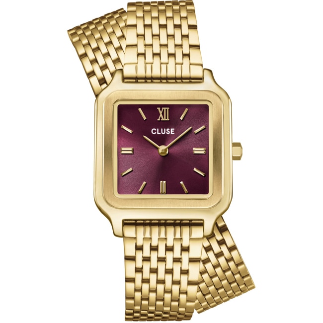 Cluse Gracieuse Steel Double Dark Cherry / Gold Colour - CW11910