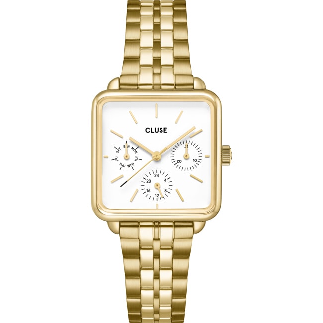 Cluse La Tétragone Multifunction Steel Weiss / Goldig - CW13804