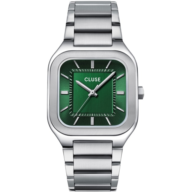 Cluse Quadrus Steel Argenté / Vert - CW25702
