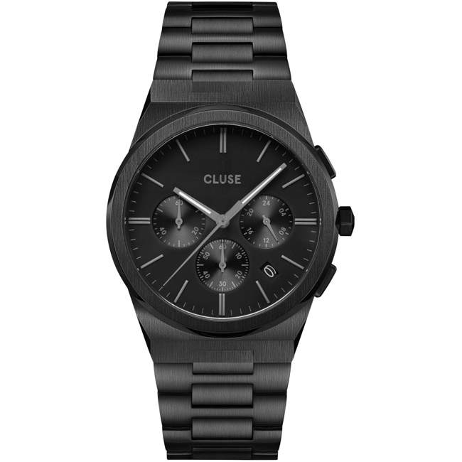 Cluse Vigoureux Chrono Steel Black - CW20802