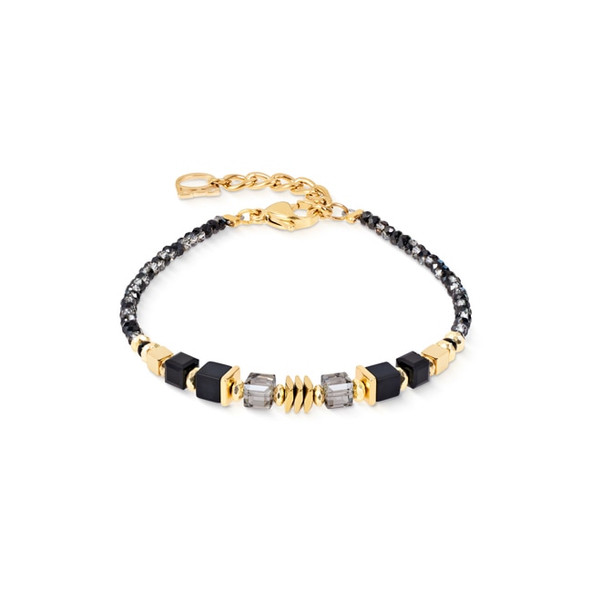 Coeur de Lion Bracelet Wave Cube Flow Or-Noir - 3044/30-1316