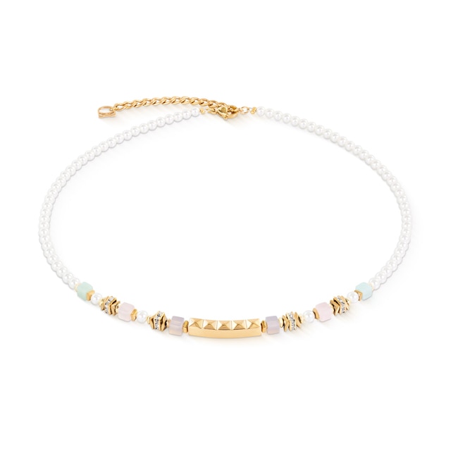 Coeur de Lion Beads & Pearls Spike Necklace Pastel - 2106/10-1522