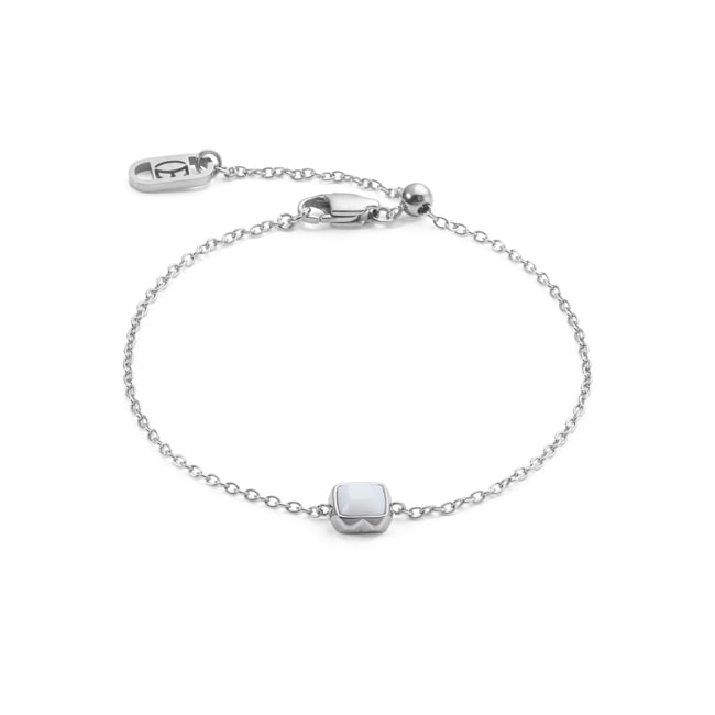 Coeur de Lion Birthstone April Armband Weisser Quarz Silber - 1300/30-1400