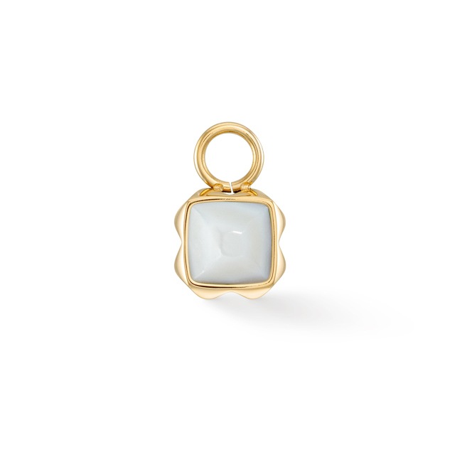 Coeur de Lion Birthstone Avril Charm Quartz Blanc Or - 1301/44-1400