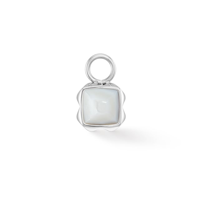 Coeur de Lion Birthstone Avril Charm Quartz Blanc Argent - 1300/44-1400