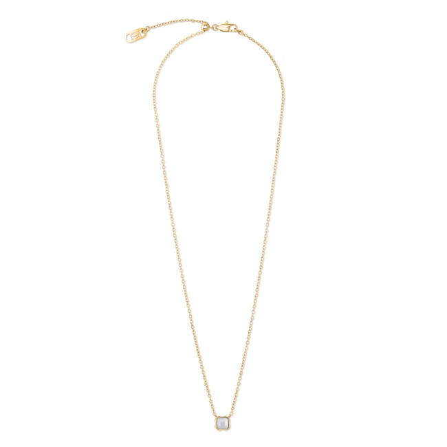 Coeur de Lion Birthstone Avril Collier Quartz Blanc Or - 1301/10-1400