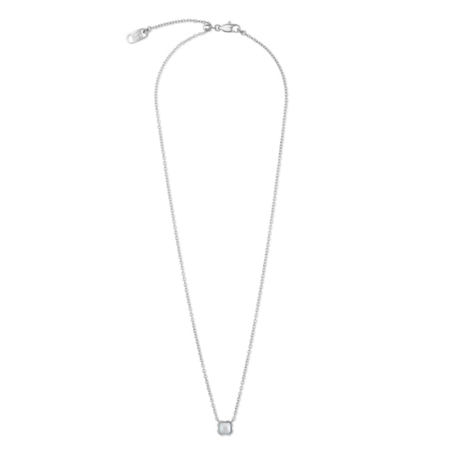 Coeur de Lion Birthstone April Halskette Weisser Quarz Silber - 1300/10-1400