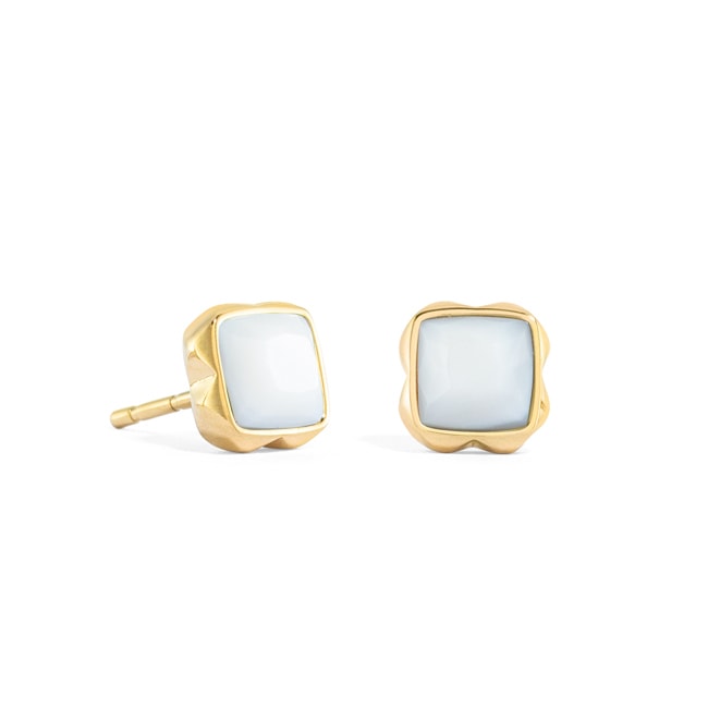 Coeur de Lion Birthstone Avril Boucles d'Oreille Quartz Blanc Or - 1301/21-1400