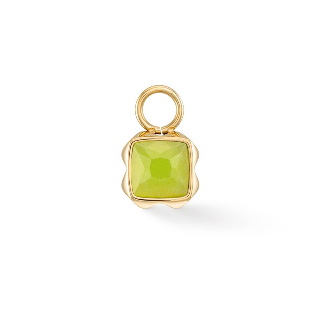 Coeur de Lion Birthstone Août Charm Jade Vert Or - 1301/44-0520
