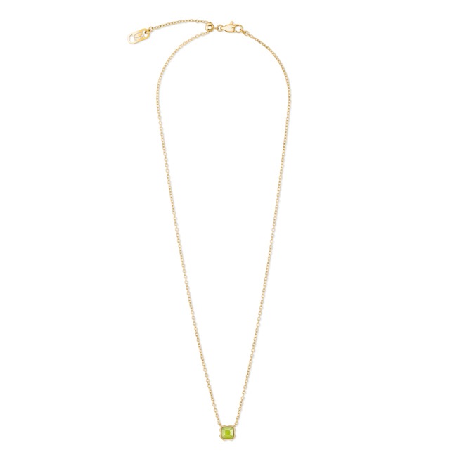 Coeur de Lion Birthstone August Necklace Green Jade Gold - 1301/10-0520