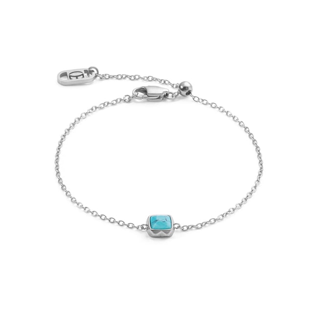 Coeur de Lion Birthstone Décembre Bracelet Turquoise Argent - 1300/30-0600