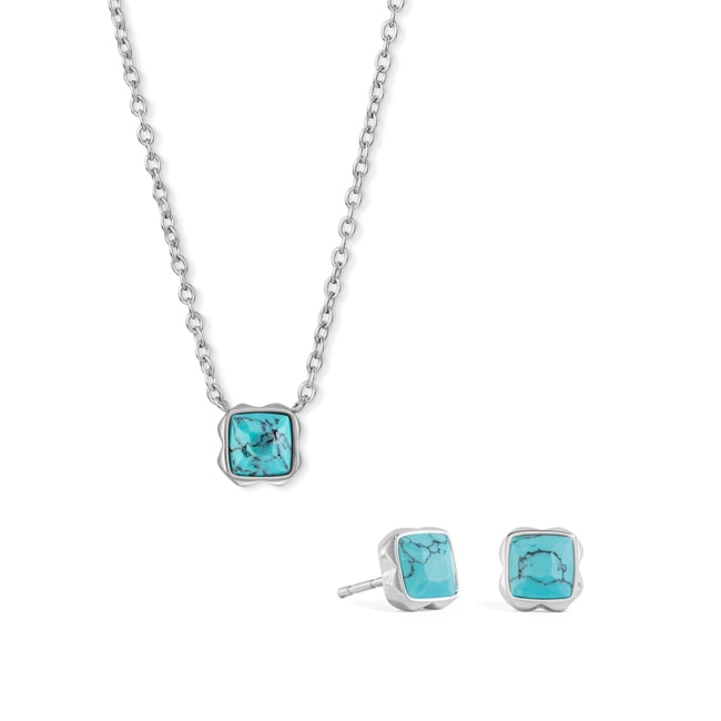 Coeur de Lion Birthstone Décembre Parure Turquoise Argent - 1300/54-0600
